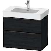 Duravit D-Neo 31" Single Wall Mounted Vanity Cabinet - Less Vanity Top Black Oak