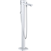 Duravit DuraSquare Floor Mounted Roman Tub Filler with Built-In Diverter - Includes Hand Shower Chrome