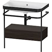 Duravit Happy D.2 30-1/2" Rectangular Ceramic Console Bathroom Sink with Overflow and Brushed Walnut