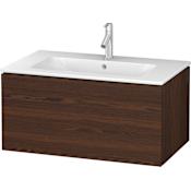 Duravit L-Cube 33" Single Wall Mounted Vanity Cabinet - Less Vanity Top Brushed Walnut