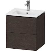 Duravit L-Cube 21" Single Wall Mounted Vanity Cabinet - Less Vanity Top Brushed Dark Oak