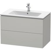 Duravit L-Cube 32" Single Wall Mounted Vanity Cabinet - Less Vanity Top Concrete Gray Matte