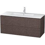 Duravit L-Cube 48" Single Wall Mounted Vanity Cabinet - Less Vanity Top Brushed Dark Oak