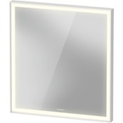 Duravit L-Cube 25-5/8"W x 27-1/2"H Framed Wall Mounted Bathroom Mirror with LED Lighting White