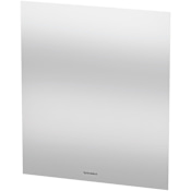 Duravit Light and Mirror 23-5/8"W x 27-1/2"H Rectangular Flat Frameless Wall Mounted Bathroom Mirror with LED Lighting White