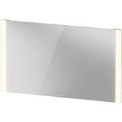 Duravit Light and Mirror 47-1/4"W x 27-1/2"H Rectangular Flat Frameless Wall Mounted Bathroom Mirror with LED Lighting White
