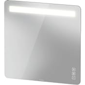 Duravit Luv 31-1/2" Square Flat Frameless Wall Mounted Bathroom Mirror with LED Lighting White