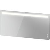 Duravit Luv 63"W x 31-1/2"H Rectangular Flat Frameless Wall Mounted Bathroom Mirror with LED Lighting White