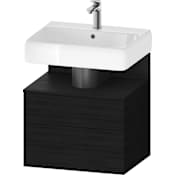 Duravit Collection One 24" Single Wall Mounted Vanity Cabinet - Less Vanity Top Black Oak