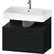 Duravit Collection One 31" Single Wall Mounted Vanity Cabinet - Less Vanity Top Black Oak