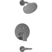 Duravit Tulum by Starck Tub and Shower Trim Package with 1.75 GPM Single Function Shower Head and Brushed Nickel
