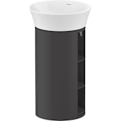 Duravit White Tulip 17" Single Wall Mounted Vanity Cabinet - Less Vanity Top High Gloss Graphite