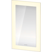 Duravit White Tulip 2"W x 29-1/2"H Frameless Wall Mounted Bathroom Mirror with LED Lighting N/A