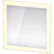 Duravit White Tulip 29-1/2" Rectangular Flat Frameless Wall Mounted Bathroom Mirror with LED Lighting White