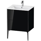 Duravit XViu 25" Single Wall Mounted Vanity Cabinet Only - Less Vanity Top Black