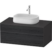 Duravit Zencha 22" Single Wall Mounted Vanity Cabinet - Less Vanity Top Black Oak