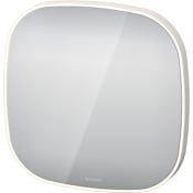 Duravit Zencha 21-5/8"W x 17-3/8"H Framed Wall Mounted Bathroom Mirror with LED Lighting White Matte