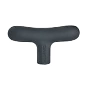 Du Verre Polar 2-1/4" Soft Curve Ergonomic Designer T Bar Cabinet Knob Black Matte