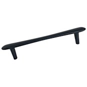 Du Verre Polar 8" Center to Center Luxury Designer Smooth Curve Retro Cabinet Handle / Drawer Pull Black Matte