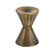 Du Verre Forged 2 - 5/8" Hourglass Button Luxury Designer Mini Cabinet Knob / Drawer Knob Antique Brass
