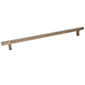 Du Verre Forged 3 - 14-1/2" Center to Center Luxury Designer Textured Square Bar Appliance Handle / Appliance Pull / Large Cabinet Handle Antique Brass