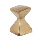Du Verre Forged 2 - 5/8" Square Hourglass Cabinet Knob / Drawer Knob Antique Brass