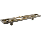 Du Verre Marcel 6-1/2" Center to Center Modern Negative Space Luxury Designer Geometric Sculpted Cabinet Handle / Drawer Pull Antique Brass