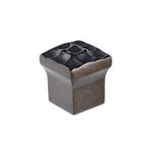 Du Verre Pomegranate 7/8" Textured Square Designer Button Cabinet Knob / Drawer Knob Oil Rubbed Bronze