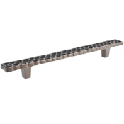 Du Verre Pomegranate 6" Center to Center Luxury Designer Textured Hammered Bar Cabinet Handle / Drawer Bar Pull Oil Rubbed Bronze