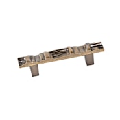 Du Verre Rio 3" Center to Center Modern Tribal Textured Bar Cabinet Handle / Drawer Pull Antique Brass