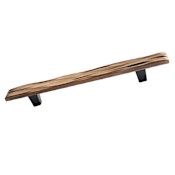 Du Verre Wave 6" Center to Center Textured Coastal Luxury Designer Nautical 9" Cabinet Bar Handle / Drawer Bar Pull Antique Brass