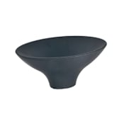 Du Verre Lotus 2-3/8" Elegant Organic Concave Zen Luxury Designer Cabinet / Drawer Knob Black Matte
