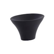 Du Verre Lotus 1-3/8" Elegant Organic Concave Cabinet Knob / Drawer Knob Black Matte
