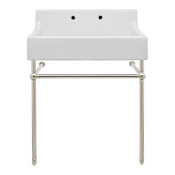 DXV Oak Hill 30 Inch Bathroom Console Sink Brushed Nickel