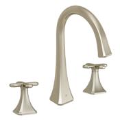 DXV Belshire 1.2 GPM Widespread Bathroom Faucet with High Spout and Cross Handles Brushed Nickel