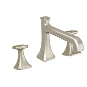 DXV Belshire 1.2 GPM Widespread Bathroom Faucet with Low Spout and Cushion Handles Brushed Nickel