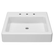 DXV Oak Hill 24" Rectangular Fireclay Wall Mounted Bathroom Sink Canvas White