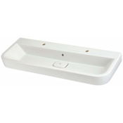 DXV Equility 46-3/4" Rectangular Fireclay Wall Mounted Bathroom Sink with Overflow and 1 Faucet Hole Canvas White
