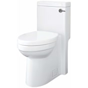 DXV Cossu 1.28 GPF One Piece Elongated Chair Height Toilet with Right Hand Lever - Seat Included Canvas White