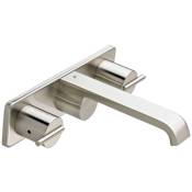 DXV REM 1.5 GPM Wall Mounted Widespread Bathroom Faucet Brushed Nickel