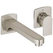 DXV Equility 1.2 GPM Wall Mounted Mini-Widespread Bathroom Faucet Brushed Nickel