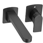 DXV Equility 1.2 GPM Wall Mounted Mini-Widespread Bathroom Faucet Matte Black