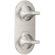 DXV DXV Modulus Dual Function Thermostatic Valve Trim Only with Double Knob Handle and Volume Control - Less Rough In Brushed Nickel