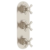 DXV Oak Hill Thermostatic Valve Trim Only with Triple Cross Handle - Less Rough In Brushed Nickel