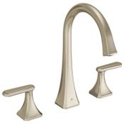 DXV Belshire 1.2 GPM Widespread Bathroom Faucet with High Spout and Lever Handles Brushed Nickel