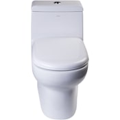 Eago 1.1 / 1.6 GPF Dual Flush One Piece Elongated Toilet - Includes Slow Closing Seat White