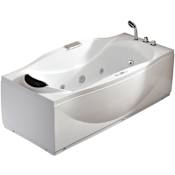 Eago 71" Soaking Bathtub for Free Standing Installations with Right Drain and MaxLoad™ White