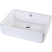 Eago 19-5/8" Rectangular Vessel Bathroom Sink White