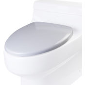 Eago Elongated Closed-Front Toilet Seat with Soft Close Hinges White