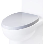 Eago Elongated Closed-Front Toilet Seat with Soft Close Hinges White